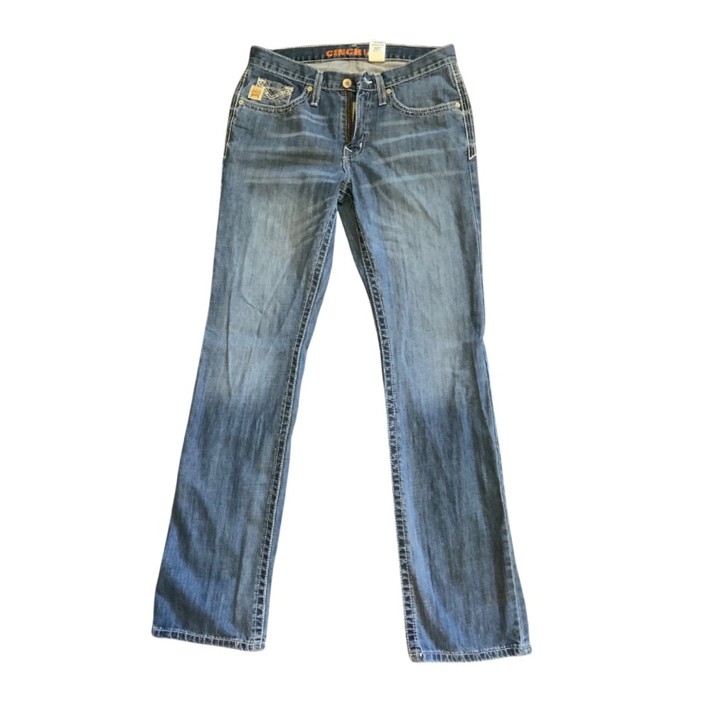 Cinch 32x36 Men’s Ian Slim Fit Bootcut October Jeans – Medium Stonewash